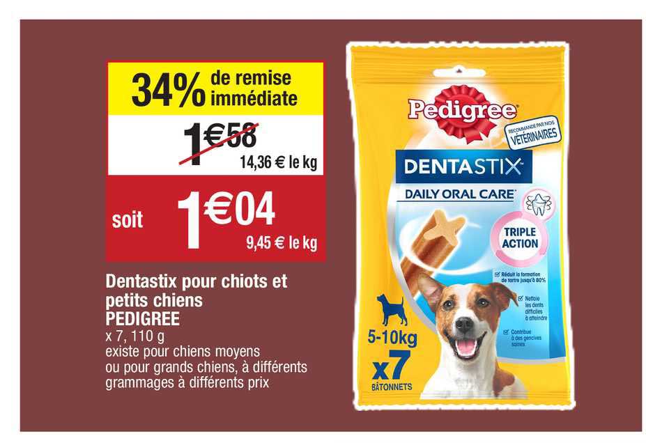 dentastix pour chiots et petits chiens pedigree