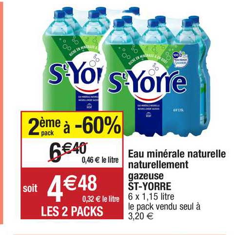 eau minérale naturelle naturellement gazeuse st-yorré