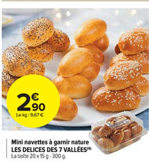 mini navettes à garnir nature les délices des 7 vallées