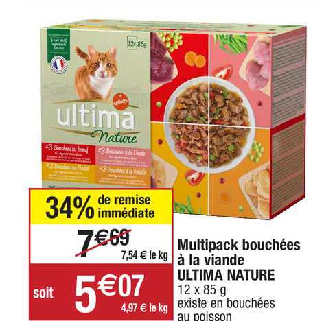 Multipack Bouchées à La Viande Ultima Nature