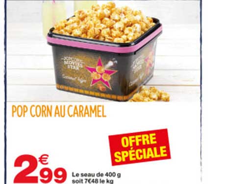 pop corn au caramel