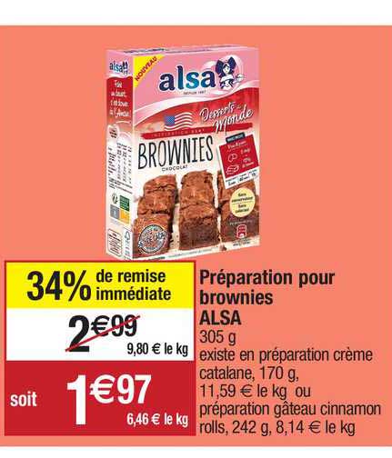 Préparation Pour Brownies Alsa