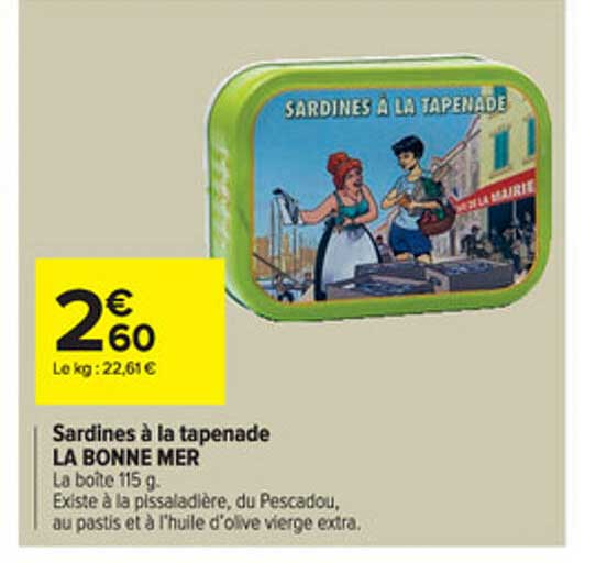 sardines à la tapenade la bonne mer
