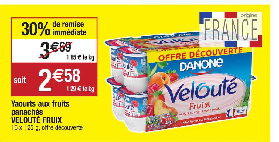 Yaourts Au Fruits Panachés Velouté Fruix