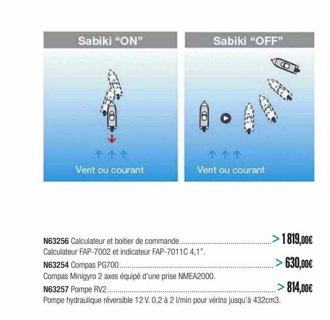 calculateur et boîtier de commande, compas pg700, pompe rv2