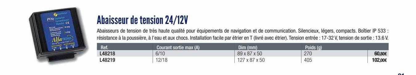 abaisseur de tension 24-12v