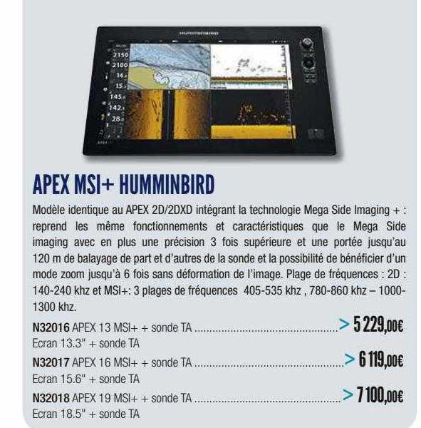 apex msi+ humminbird