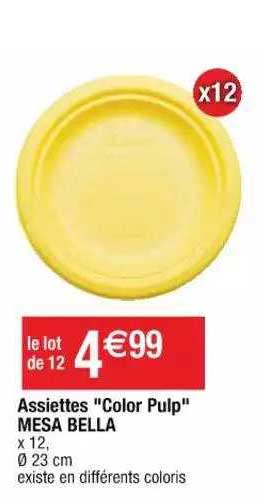 assiettes "color pulp" mesa bella