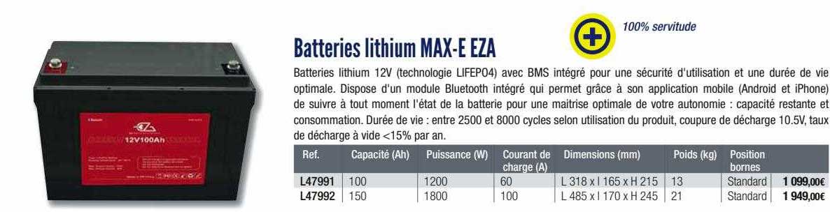 batteries lithium max-e eza