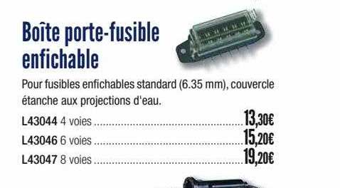 boîte porte-fusible enfichable