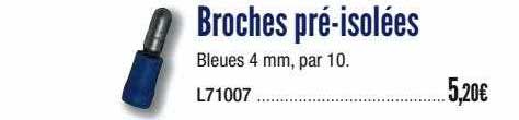 broches pré-isolées