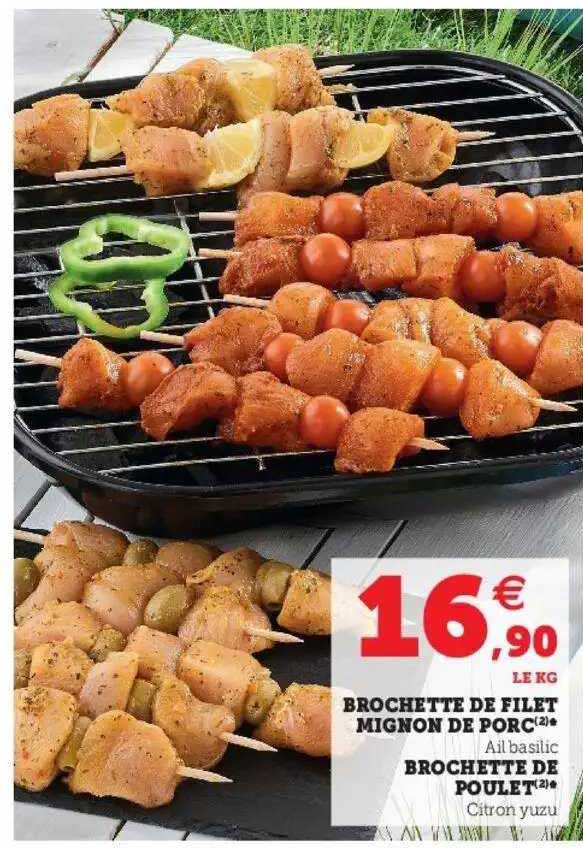 Brochette De Filet Mignon De Porc, Brochette De Poulet