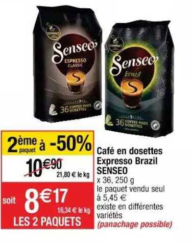 café en dosettes expresso brazil senseo