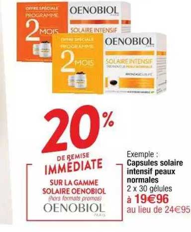 capsules solaire intensif peaux normales