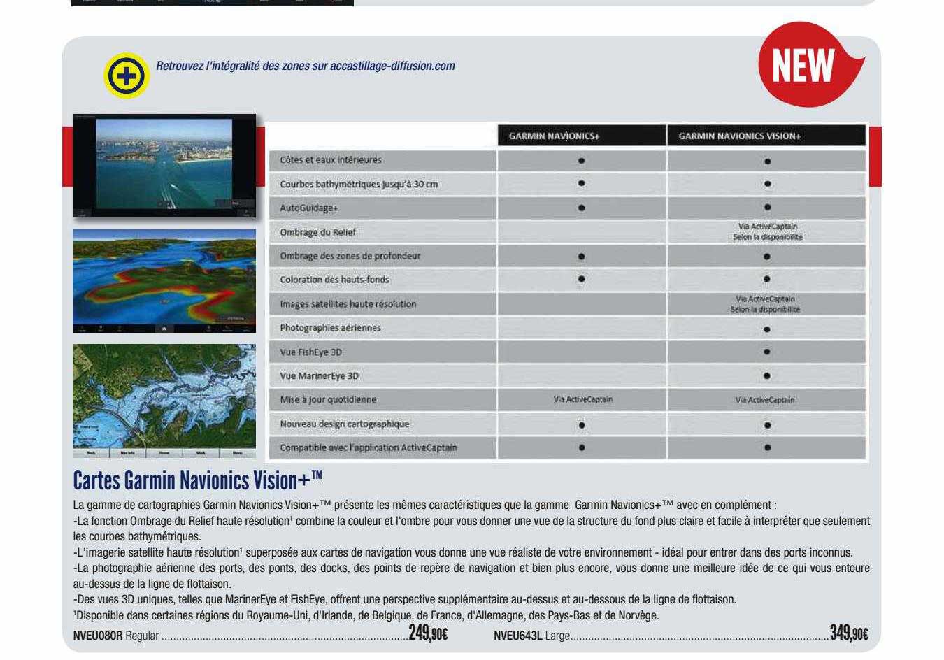 cartes garmin navionics vision+