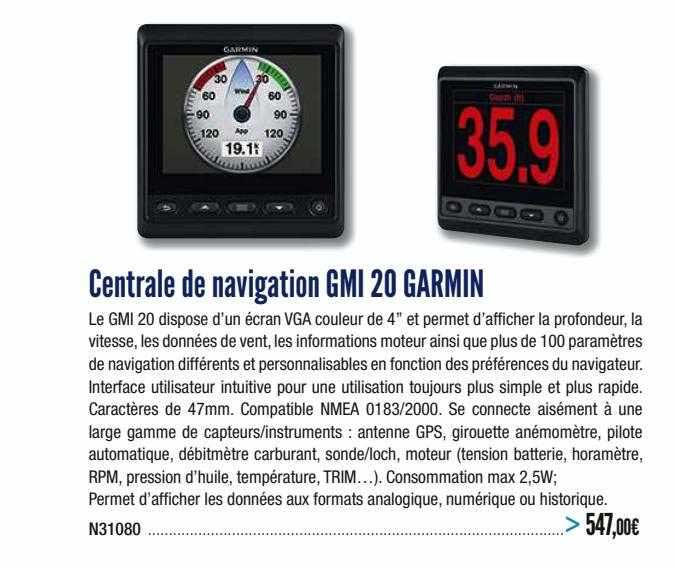centrale de navigation gmi 20 garmin