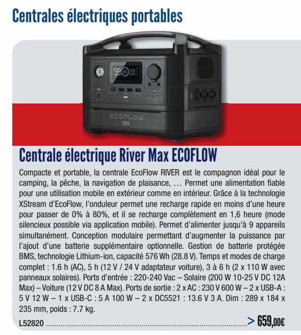 centrale électrique river max ecoflow