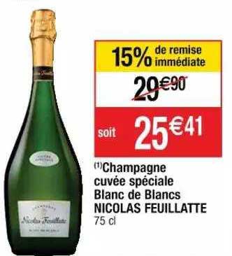 champagne cuvée spéciale blanc de blancs nicolas feuillatte