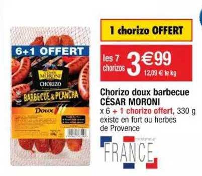 Chorizo Doux Barbecue César Moroni