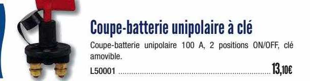 coupe-batterie unipolaire à clé