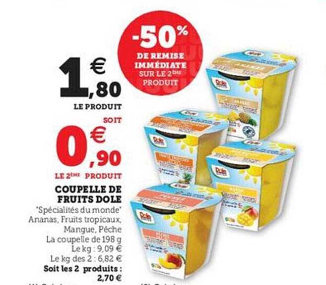 coupelle de fruits dole