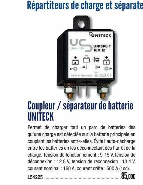 coupleur-séparateur de batterie uniteck