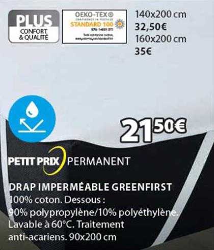 drap imperméable greenfirst
