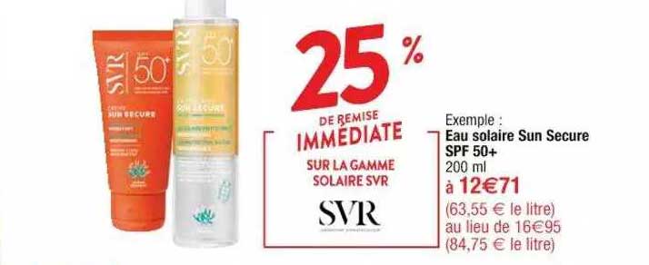 eau solaire sun secure spf 50+