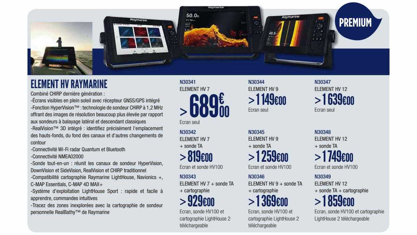élément hv raymarine
