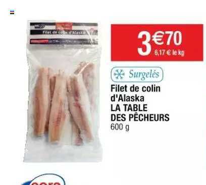 filet de colin d'alaska la table des pêcheurs