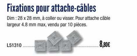 fixations pour attache-câbles