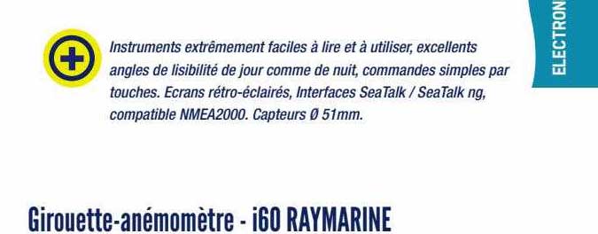 girouette-anémomètre - i60 raymarine