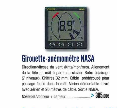 girouette-anémomètre nasa