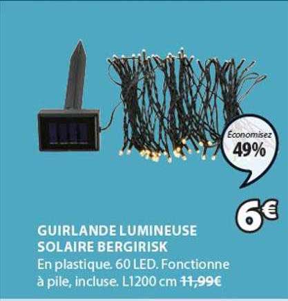 Guirlande Lumineuse Solaire Bergirisk