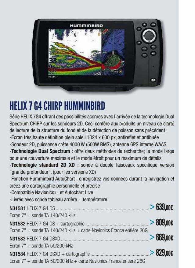 helix 7 g4 chirp humminbird