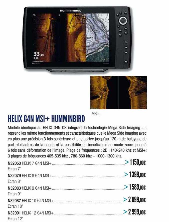 helix g4n msi+humminbird