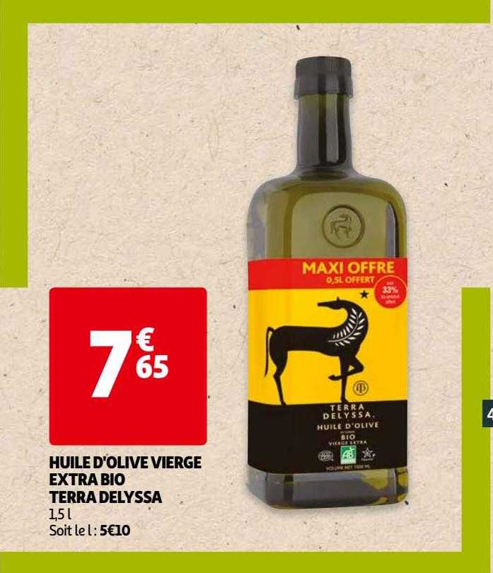 Huile D'olive Vierge Extra Bio Terra Delyssa