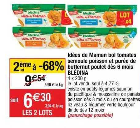 idées de maman bol tomates semoule poisson et purée de butternut poulet dès 6 mois blédina