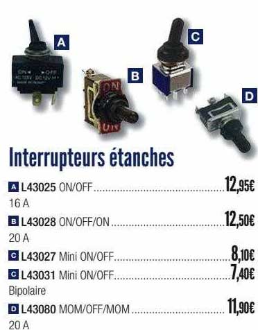 Interrupteurs étanches