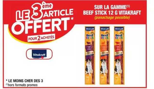 la gamme beef stick 12 g vitakraft