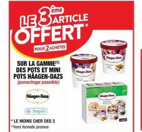 la gamme des pots et mini pots häagen-dazs