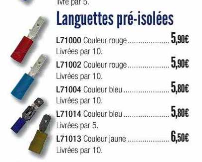 languettes pré-isolées