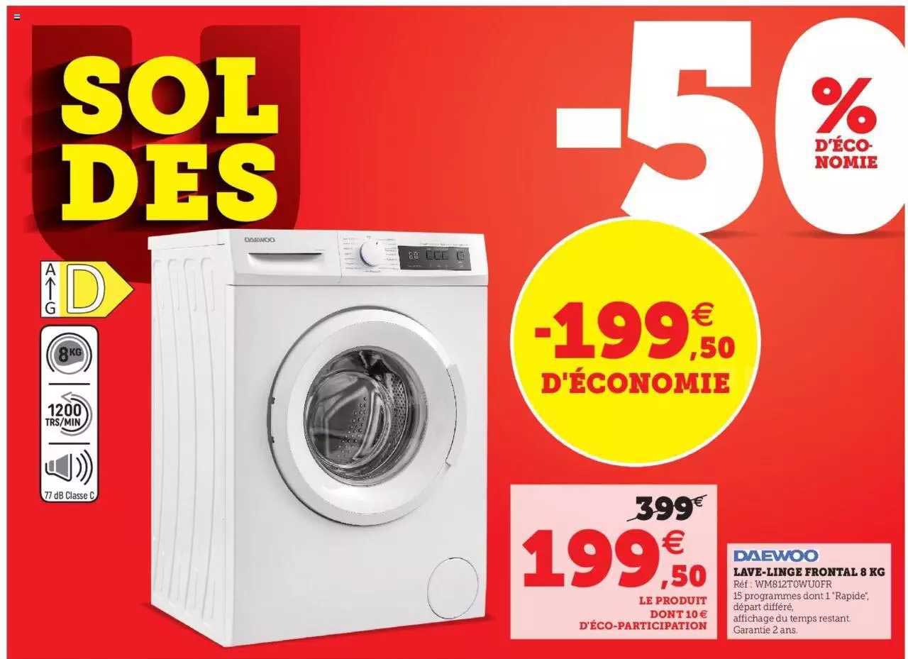 lave-linge frontal 8 kg daewoo