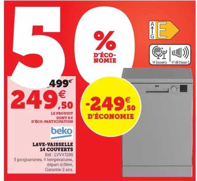lave-vaisselle 14 couverts beko