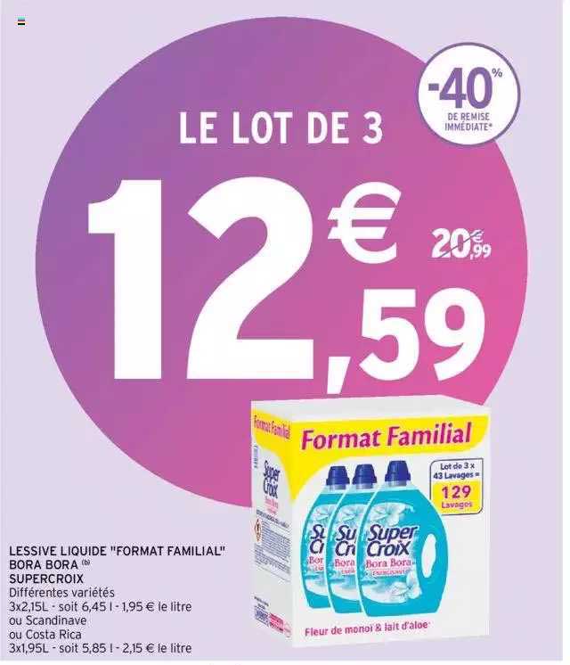 lessive liquide "format familial" bora bora