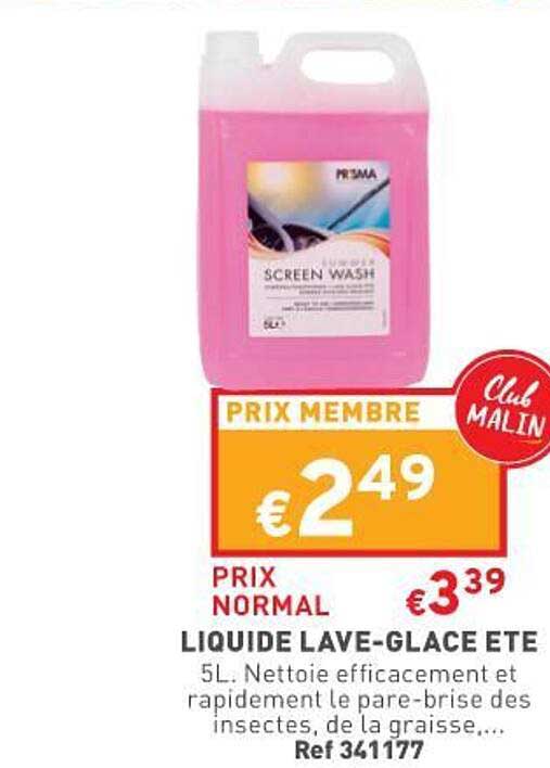 liquide lave-glace été