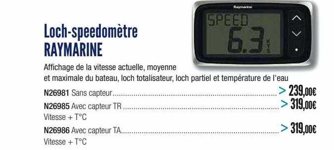 loch-speedomètre raymarine