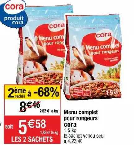 menu complet pour rongeurs cora