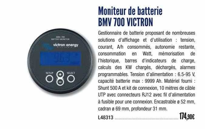moniteur de batterie bmv 700 victron