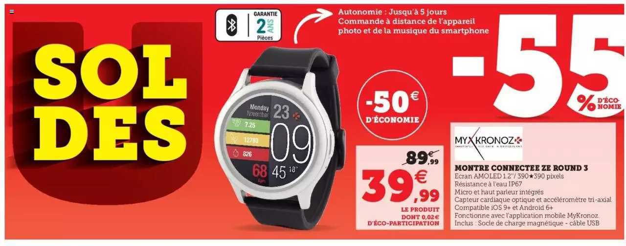 montre connectée ze round 3